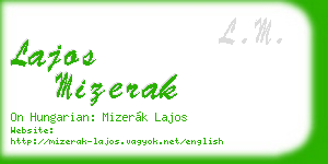 lajos mizerak business card